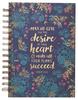 Journal: May He Give You the Desire of Your Heart Navy/Floral (Psalm 20:4) Spiral - Thumbnail 0