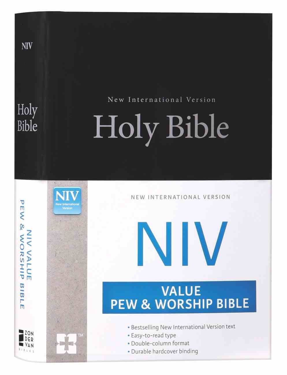 NIV Value Pew And Worship Bible Black (Black Letter Edition) | Koorong