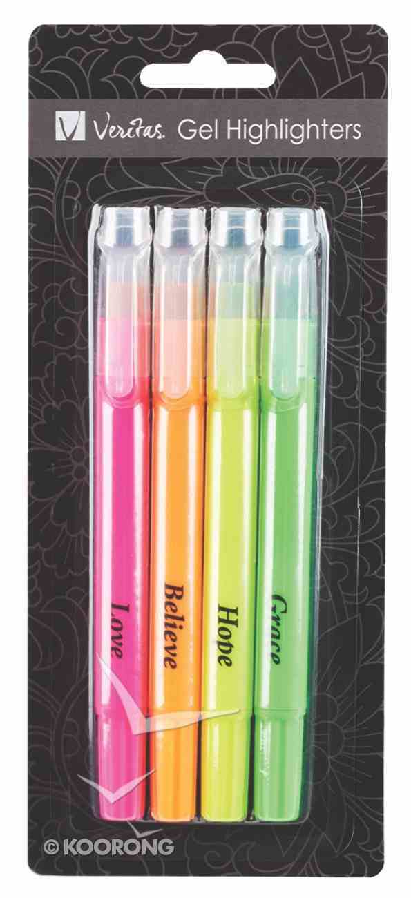 Gel Highlighter Set of 4: 4 Bright Colors Pack