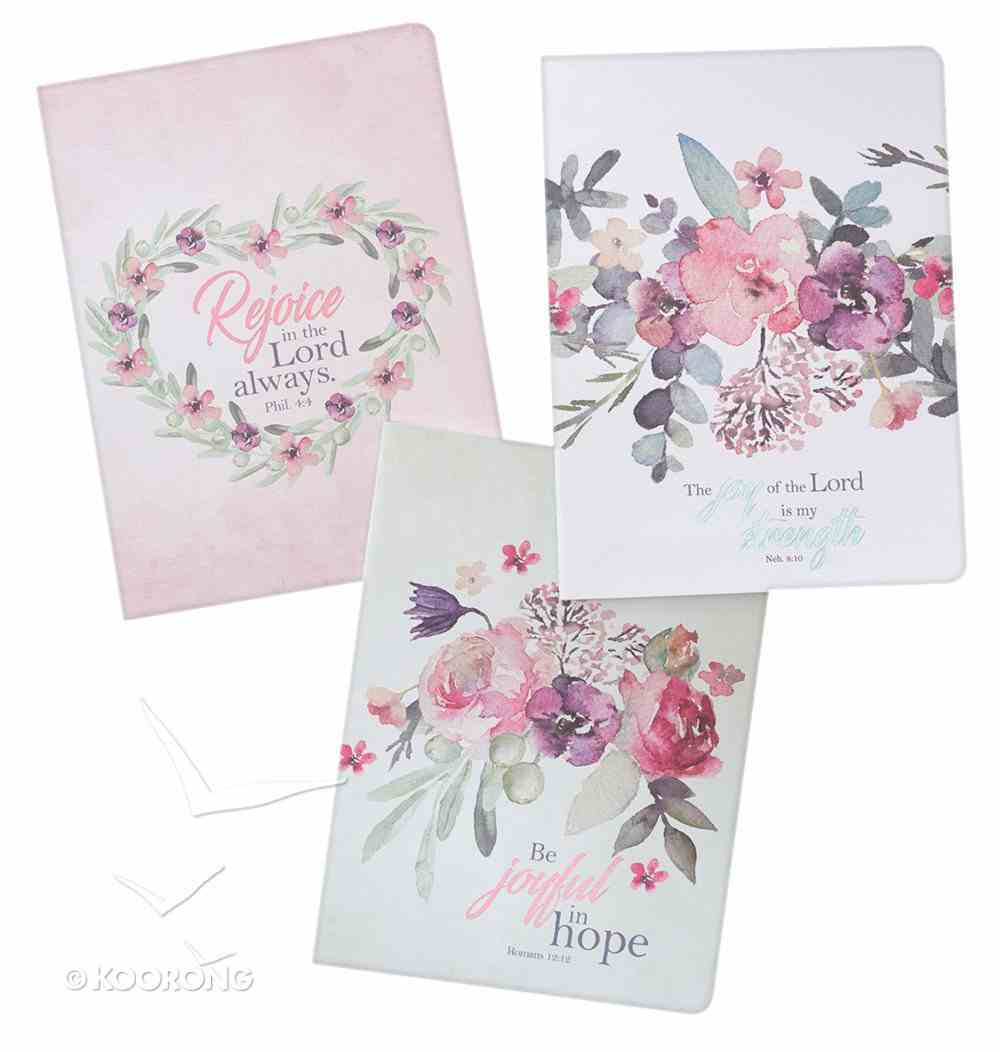 Notebook: Floral, Rejoice Collection (Set Of 3) Paperback