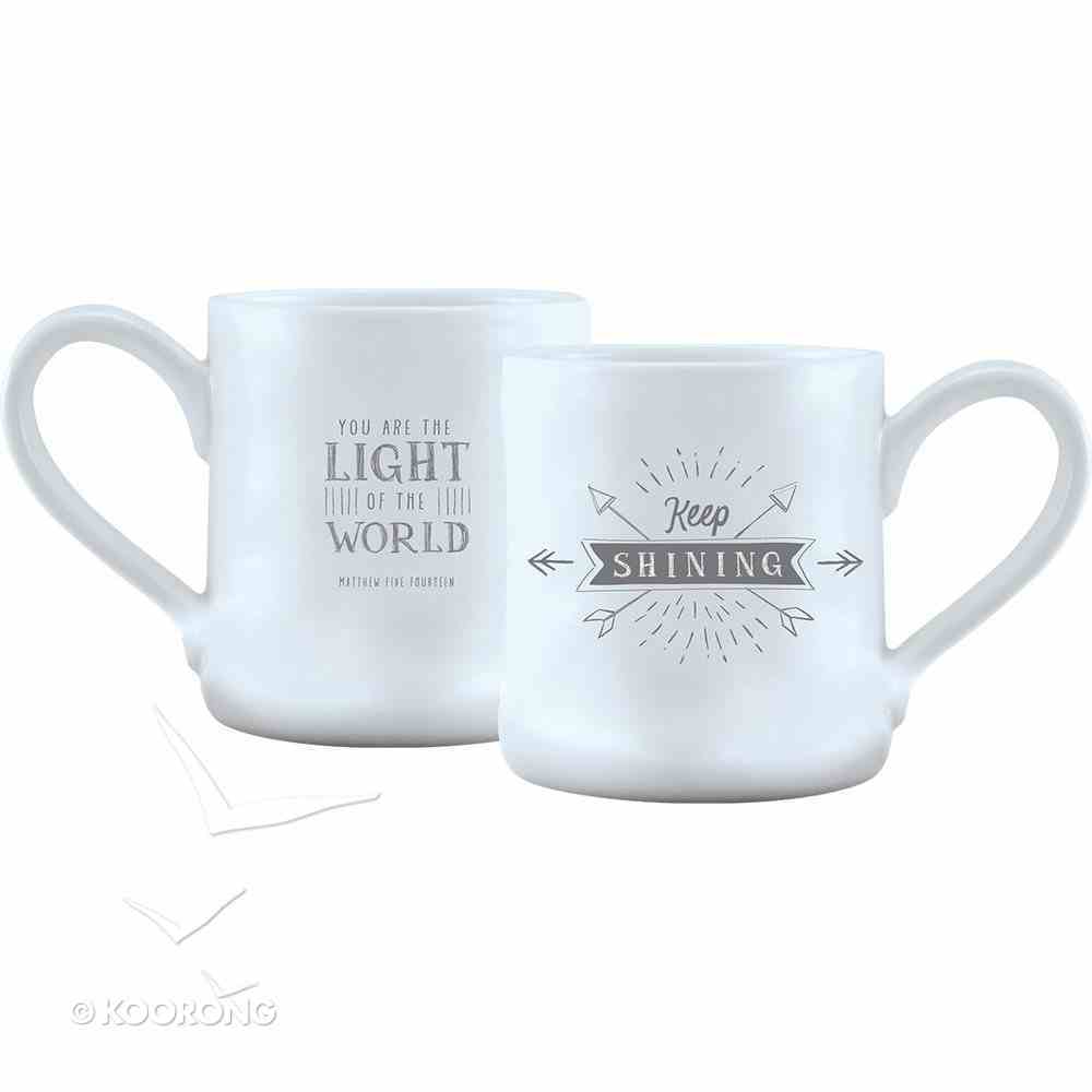 Hand Thrown Ceramic Mug: Keep Shining, Matthew 5:14 Homeware