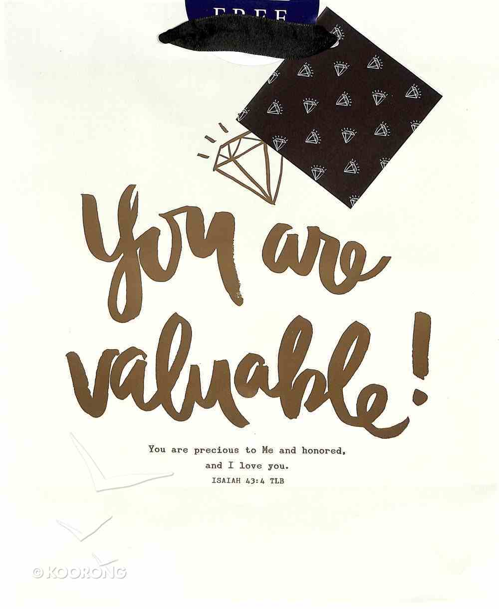 Gift Bag Medium: You Are Valuable (Incl Two Sheets Tissue Paper & Gift Tag, Gold Foil) (Sadie Robertson Gift Products Series) Stationery