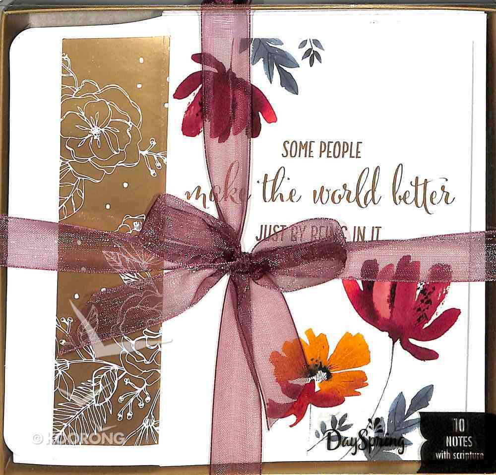 Premium Notes: Some People Make the World Better Just By Being in It, Gold Foil (Matt 10:31 NLT) ((In)courage Gift Product Series) Stationery