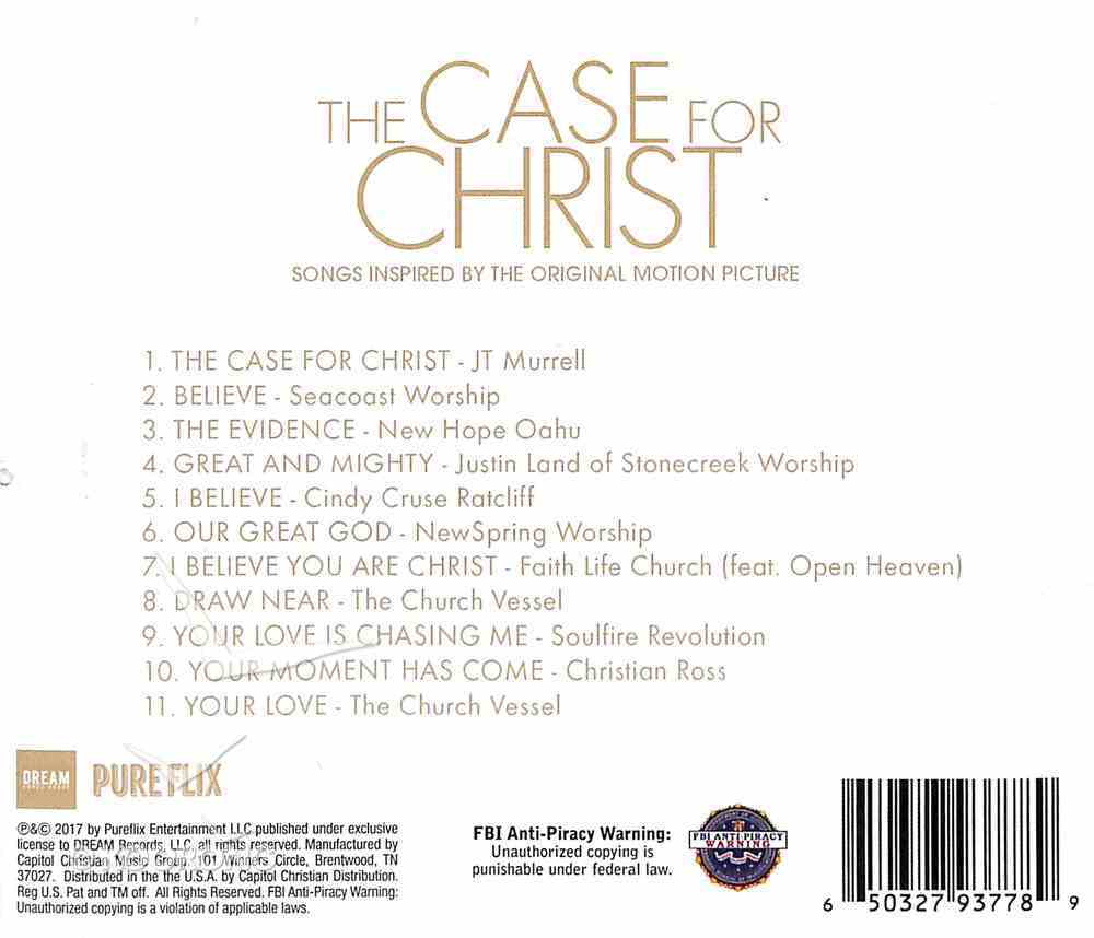 The Case For Christ: Songs Inspired By the Original Motion Picture CD