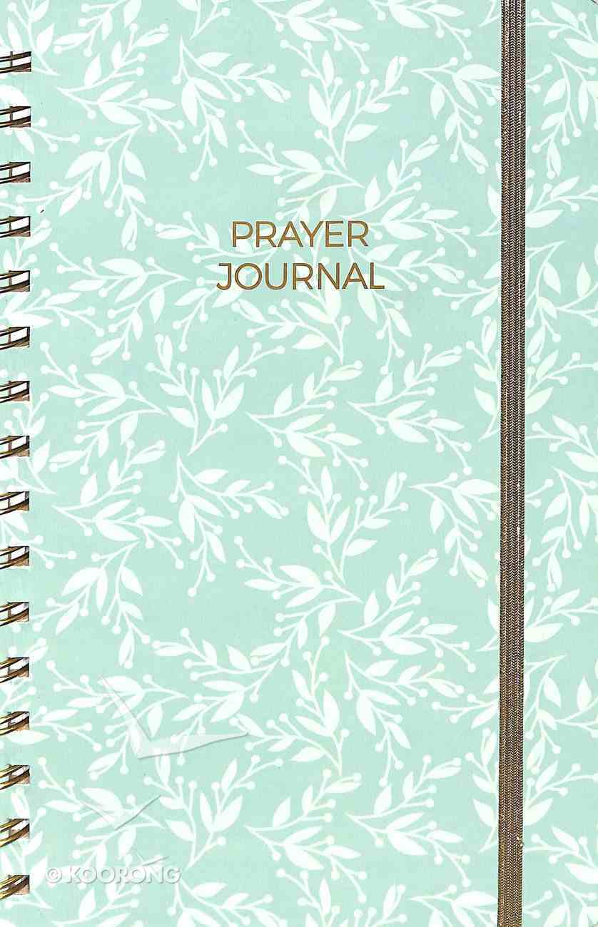 Prayer Journal: One Year Weekly Layout (Aqua Leaf) Spiral