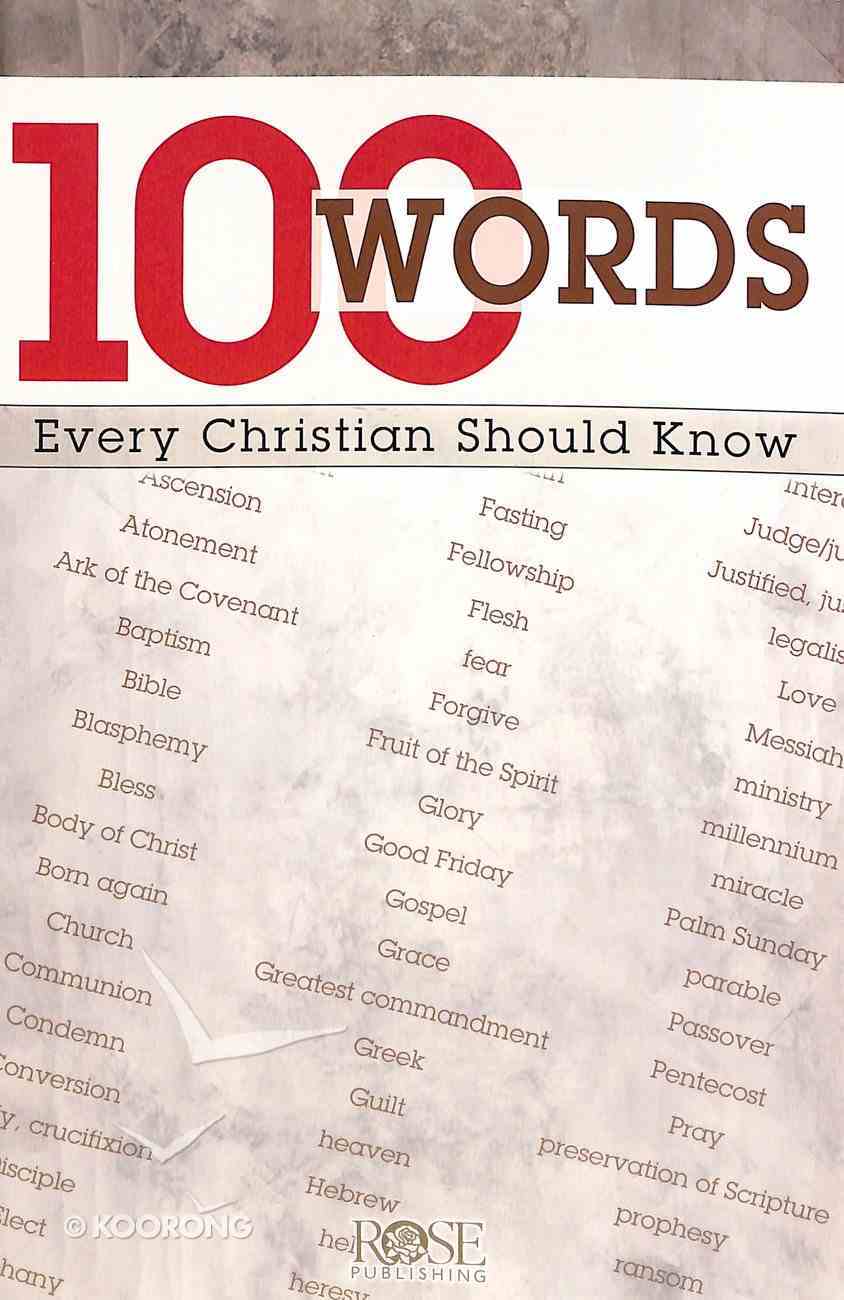 100 Words Every Christian Should Know (Rose Guide Series) Pamphlet