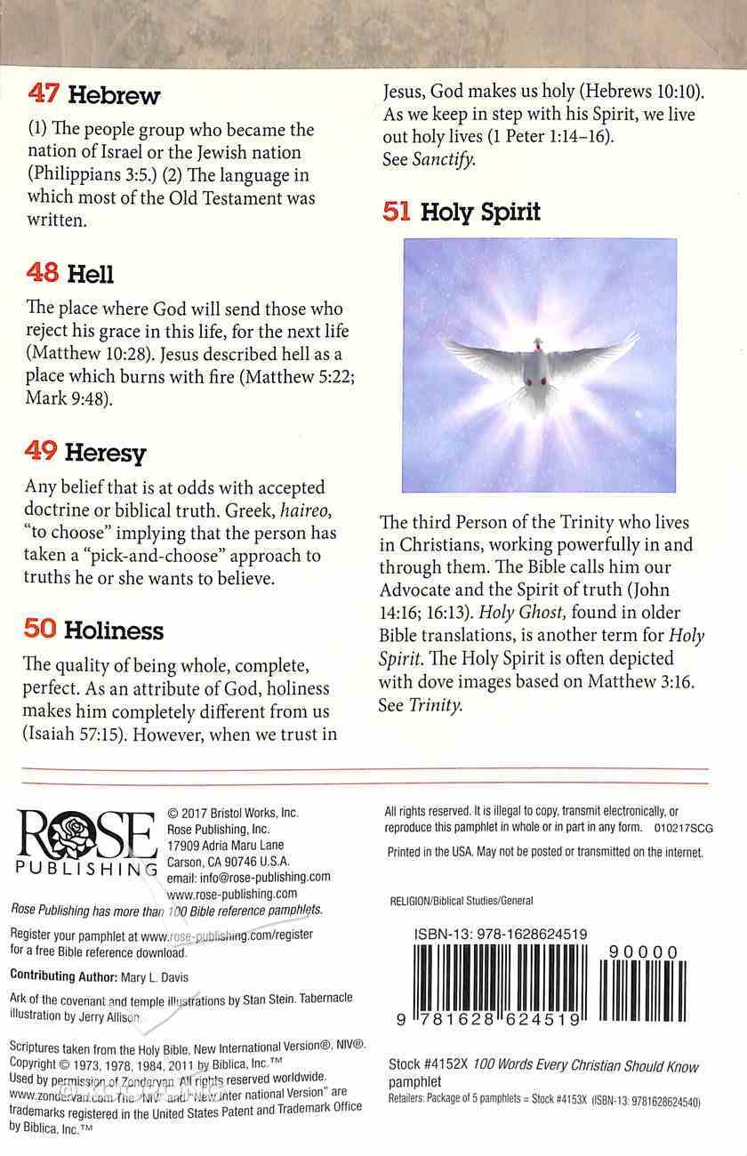 100 Words Every Christian Should Know (Rose Guide Series) Pamphlet