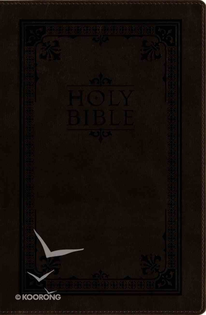 Niv/Message Side-By-Side Bible Large Print Brown (Black Letter Edition) Premium Imitation Leather