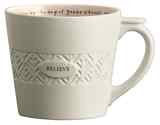 Ceramic Textured Mug: Believe, Creamed/Pale Pink (Phil 1:6 Nrsv) Homeware - Thumbnail 0