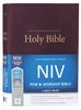 NIV Pew and Worship Bible Large Print Burgundy (Black Letter Edition) Hardback - Thumbnail 0