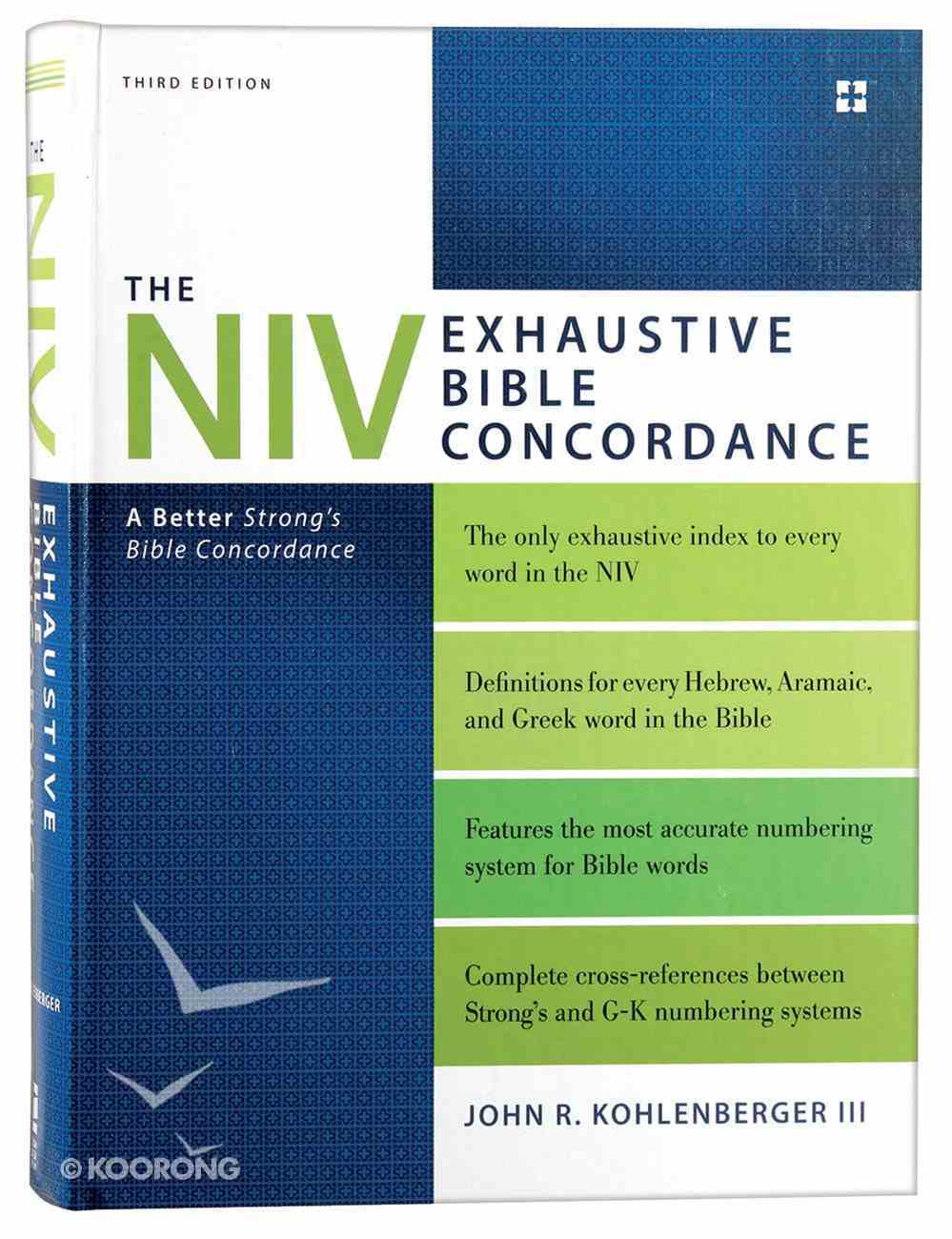 The NIV Exhaustive Bible Concordance (Third Edition) Hardback