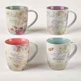 Ceramic Mugs 325ml: Floral Inspirations (Set Of 4) Homeware - Thumbnail 0
