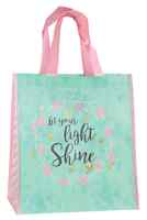 Non-Woven Tote Bag: Let Your Light Shine (Turquoise/flower Wreath) Soft Goods - Thumbnail 0