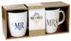 Ceramic Mugs 414ml: Mr & Mrs White With Blue & Gold (Set Of 2) Homeware - Thumbnail 2