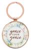 Metal Keyring in Tin: Grace Upon Grace, Floral/Copper Novelty - Thumbnail 0