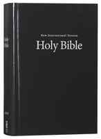 NIV Single-Column Pew and Worship Bible Large Print Black (Black Letter Edition) Hardback - Thumbnail 1
