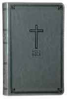 NKJV Deluxe Gift Bible Gray (Red Letter Edition) Premium Imitation Leather - Thumbnail 0