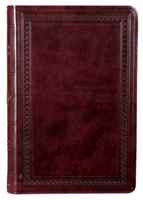 ESV Large Print Value Thinline Bible Mahogany Border (Black Letter Edition) Imitation Leather - Thumbnail 0