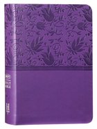 NKJV Large Print Compact Reference Bible Purple Red Letter Edition Imitation Leather
