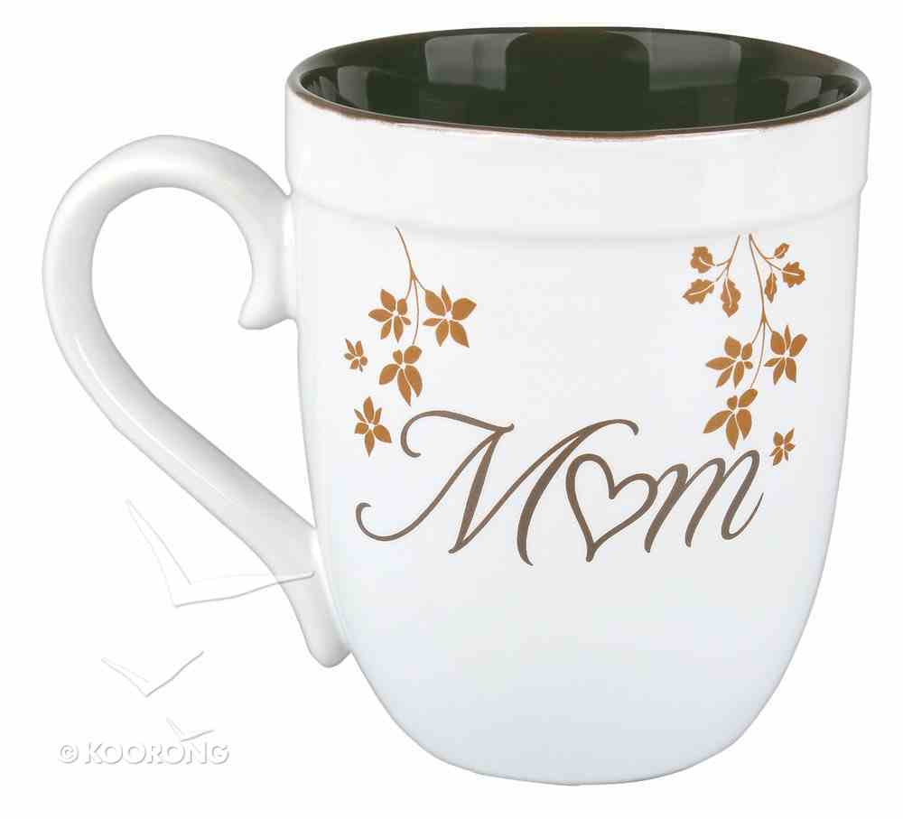 Ceramic Mug: Mum, White/Brown (2 Cor 7:4) Homeware