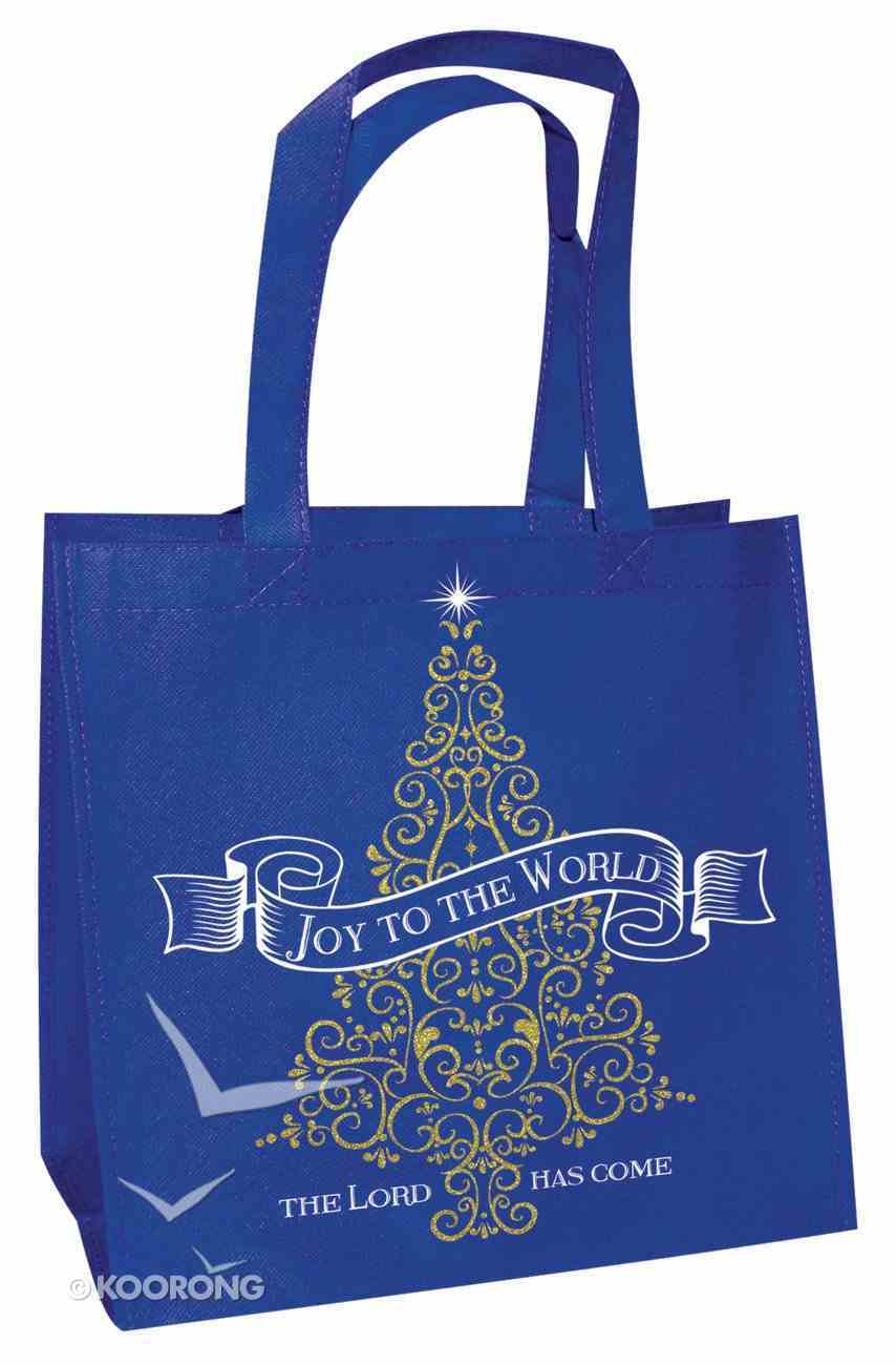 Christmas Eco Tote Bag Gold Ink: Joy to the World the Lord Has Come, Tree Soft Goods