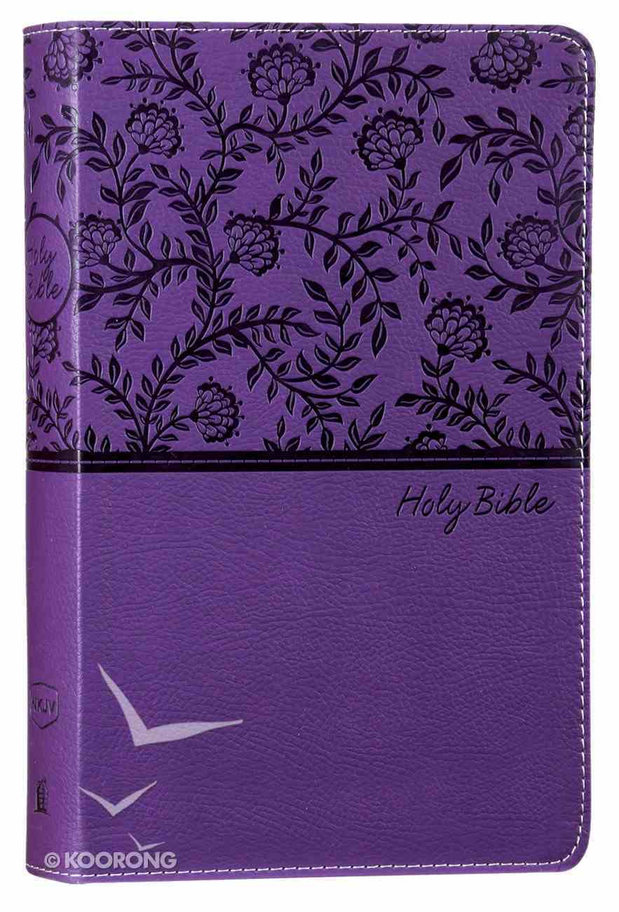 NKJV Deluxe Gift Bible Purple Red Letter Edition Premium Imitation Leather