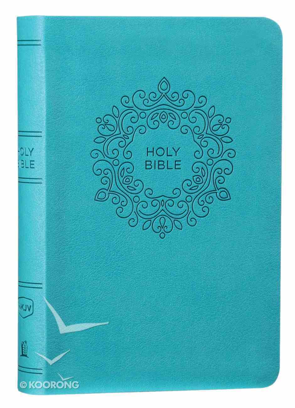 NKJV Value Thinline Bible Compact Turquoise (Red Letter Edition) Premium Imitation Leather
