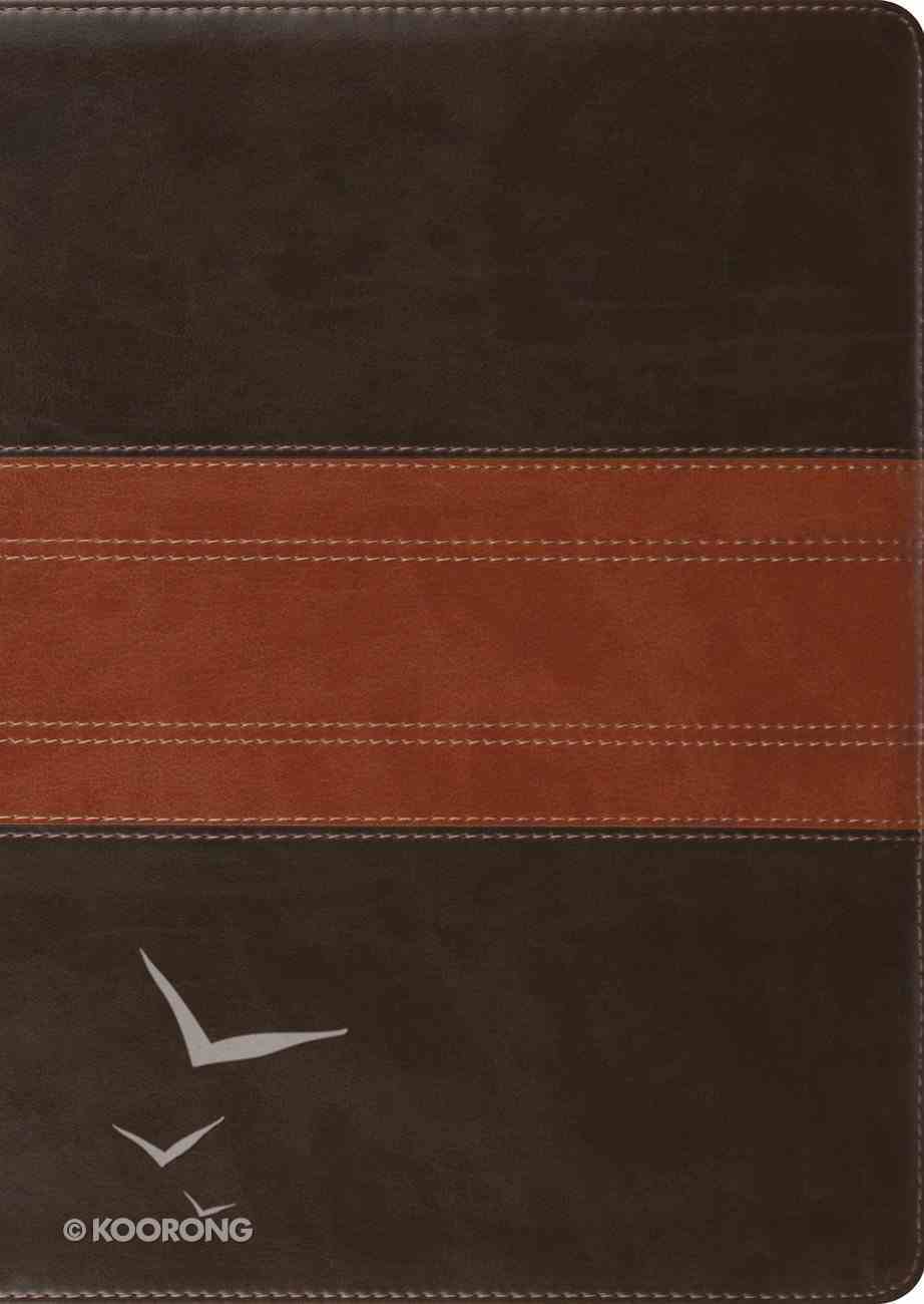 ESV Study Bible Large Print Forest/Tan Trail Design (Black Letter Edition) Imitation Leather