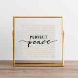 Glass Plaque: Perfect Peace, Copper Frame Plaque - Thumbnail 0