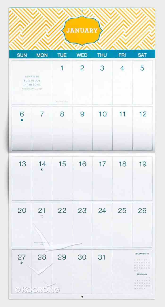 2019 Wall Calendar: Large Grid Patterns Calendar