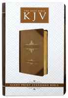 KJV Giant Print Bible 2-Tone Brown Red Letter Edition Imitation Leather - Thumbnail 2