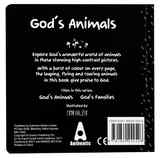 God's Animals: Black and White Baby Book Board Book - Thumbnail 1