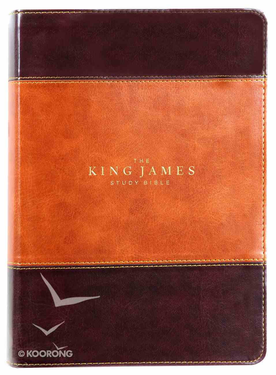 KJV Study Bible Brown Full-Color Edition (Red Letter Edition) Premium Imitation Leather