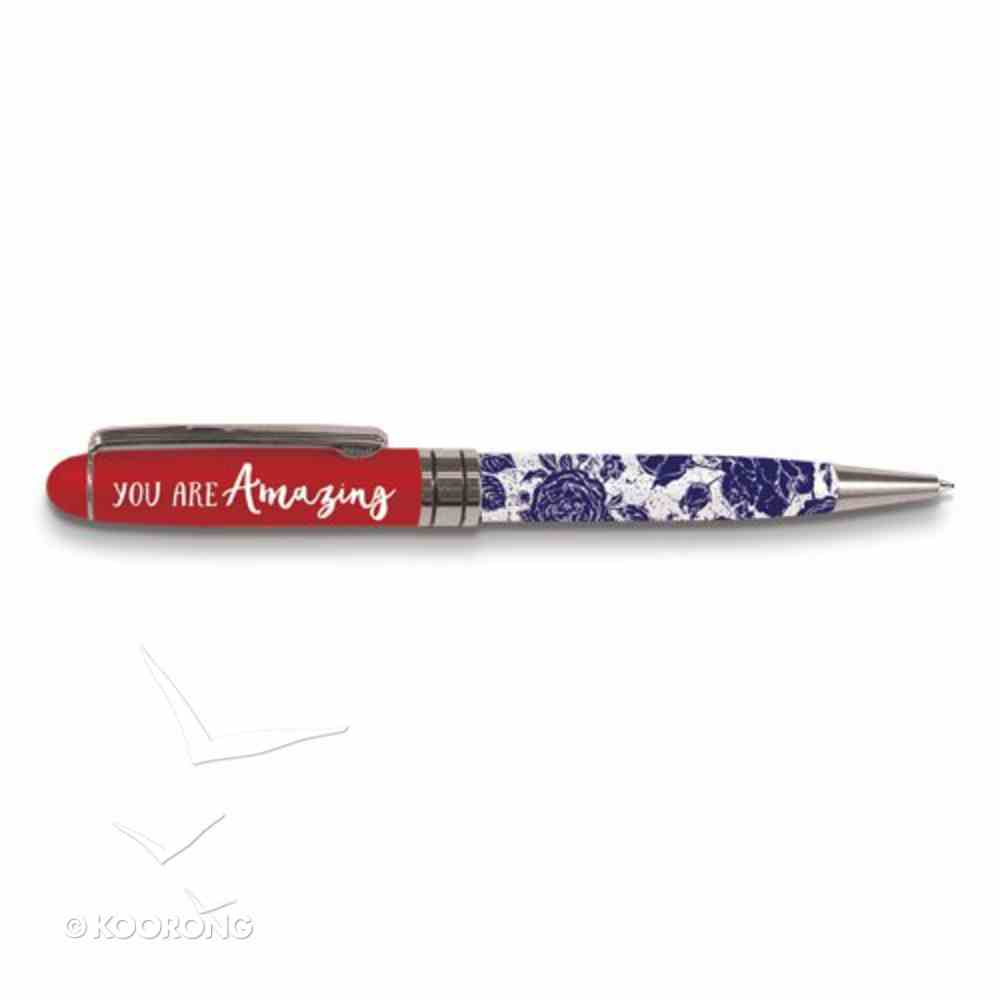 Pen Pretty Prints: You Are Amazing, Navy/White (Proverbs 31:25) Stationery