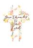 Bookmark Cross-Shaped: Give Thanks to the Lord, White Cross/Floral Stationery - Thumbnail 0
