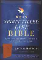 NKJV Spirit-Filled Life Bible Brown (Red Letter Edition) (Third Edition) Premium Imitation Leather - Thumbnail 1