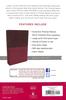 NKJV Value Thinline Bible Large Print Burgundy (Red Letter Edition) Premium Imitation Leather - Thumbnail 1