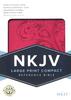 NKJV Large Print Compact Reference Bible Pink Red Letter Edition Imitation Leather - Thumbnail 2