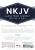 NKJV Large Print Compact Reference Bible Purple Red Letter Edition Imitation Leather - Thumbnail 1