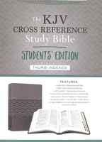 KJV Cross Reference Study Indexed Bible Students' Edition Charcoal Imitation Leather - Thumbnail 0