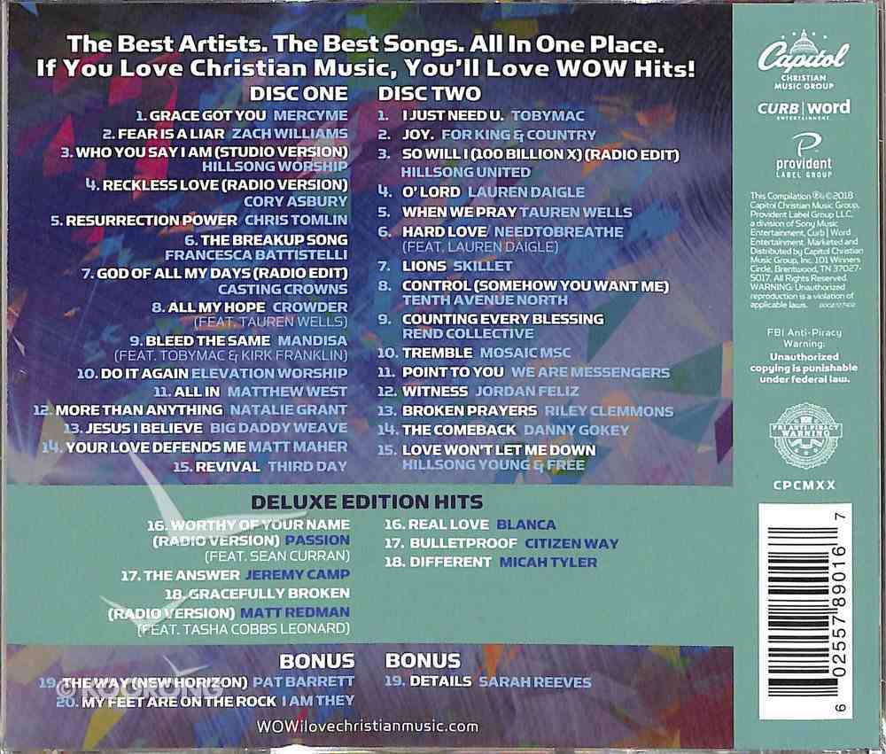 Wow Hits 2019 Deluxe Double CD CD