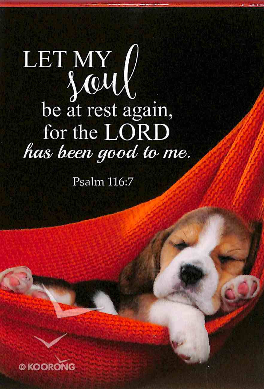 Notepad: Let My Soul Be At Rest Again.... (Puppy Sleeping In Hammock) Stationery