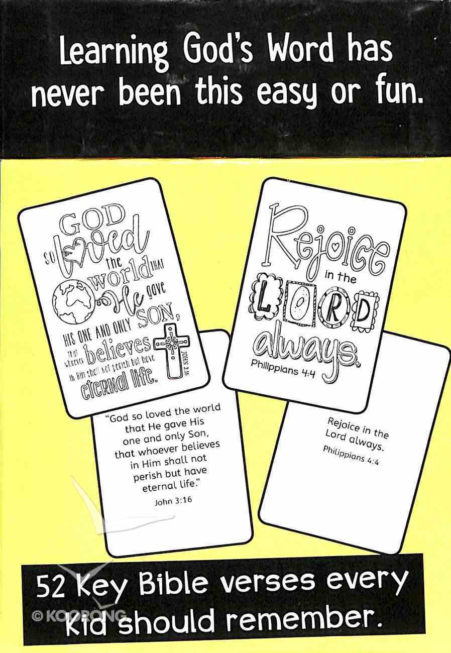 52 Colouring Cards For Kids: Bible Memory Verses, Every Kid Should Know Box