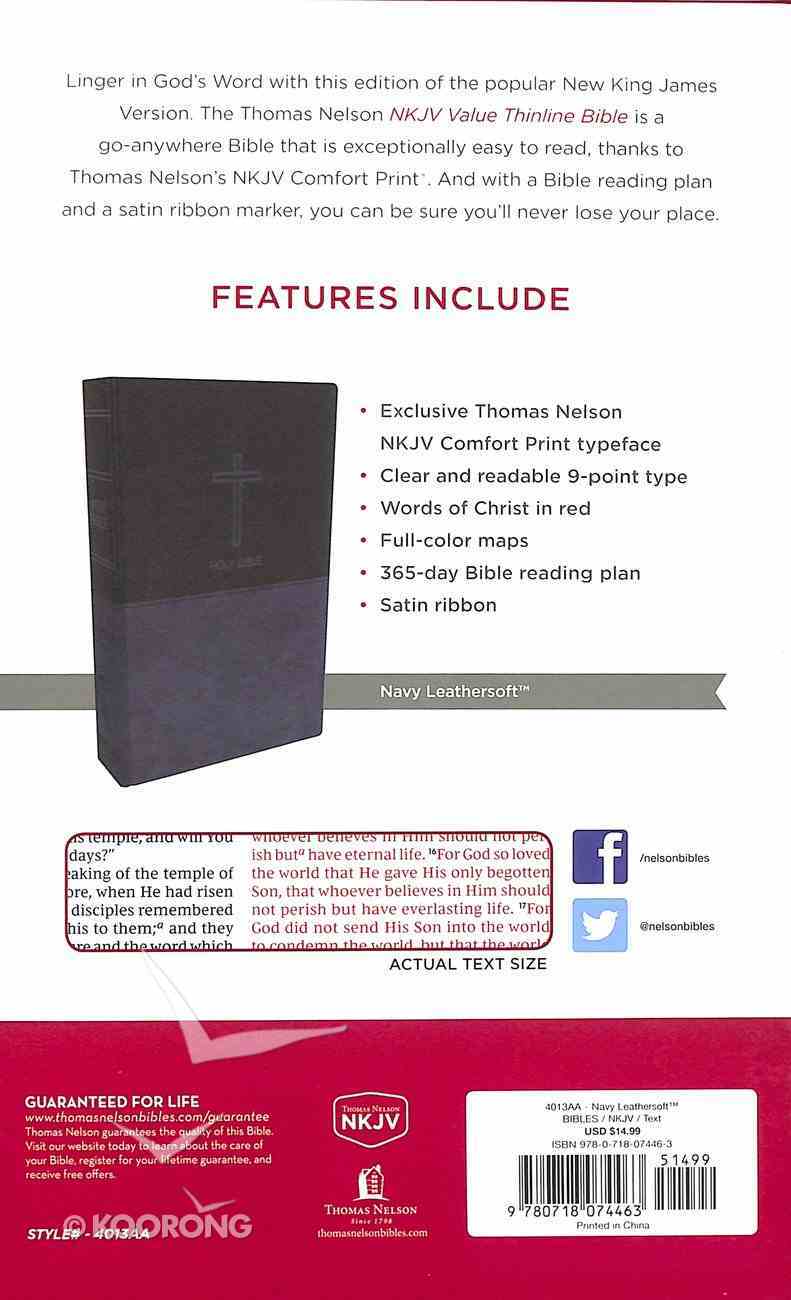 NKJV Value Thinline Bible Blue (Red Letter Edition) | Koorong