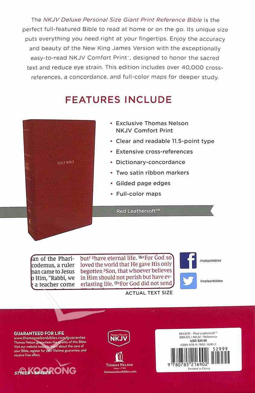 NKJV Deluxe Reference Bible Giant Print Black (Red Letter Edition) Premium Imitation Leather