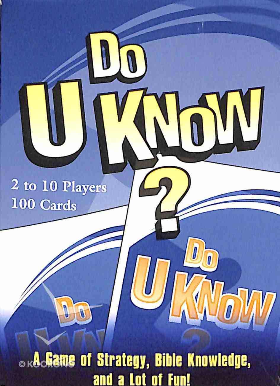Do U Know? Card Game: A Game of Strategy, Bible Knowledge and a Little Bit of Luck! Game