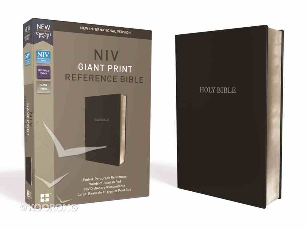 NIV Reference Bible Giant Print Black (Red Letter Edition) Imitation Leather