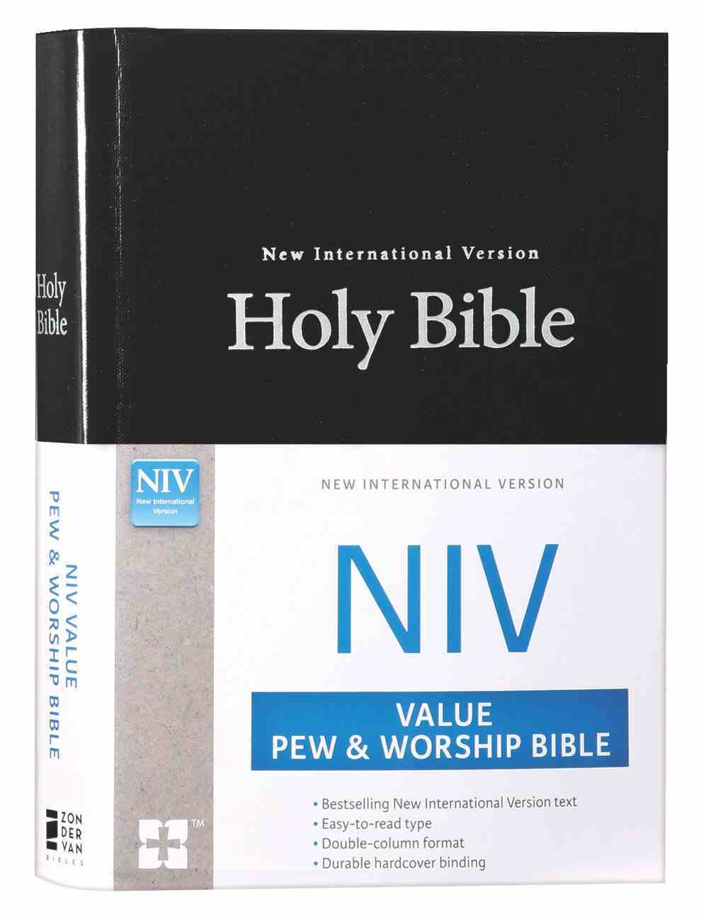 NIV Value Pew and Worship Bible Black (Black Letter Edition) Hardback
