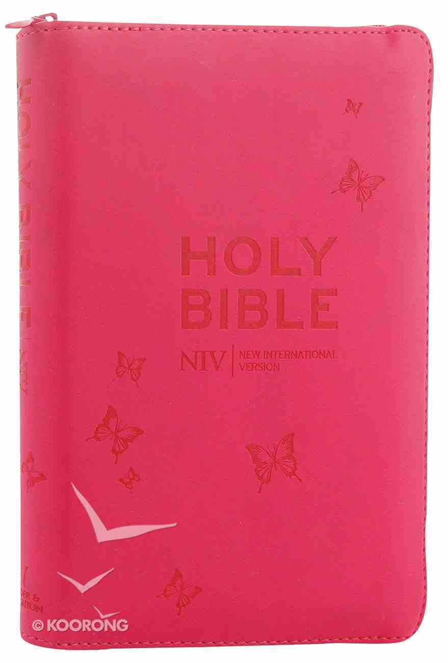 NIV Pocket Bible Pink Soft-Tone Zippered (Black Letter Edition) Imitation Leather