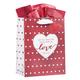 Gift Bag Medium: Let All That You Do Be Done in Love, Red With Small White Hearts (1 Cor 16:14) Stationery - Thumbnail 2